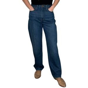 MADEWELL Baggy Straight Jeans Medium Wash NH643 Women's Size 27 Relaxed Fit